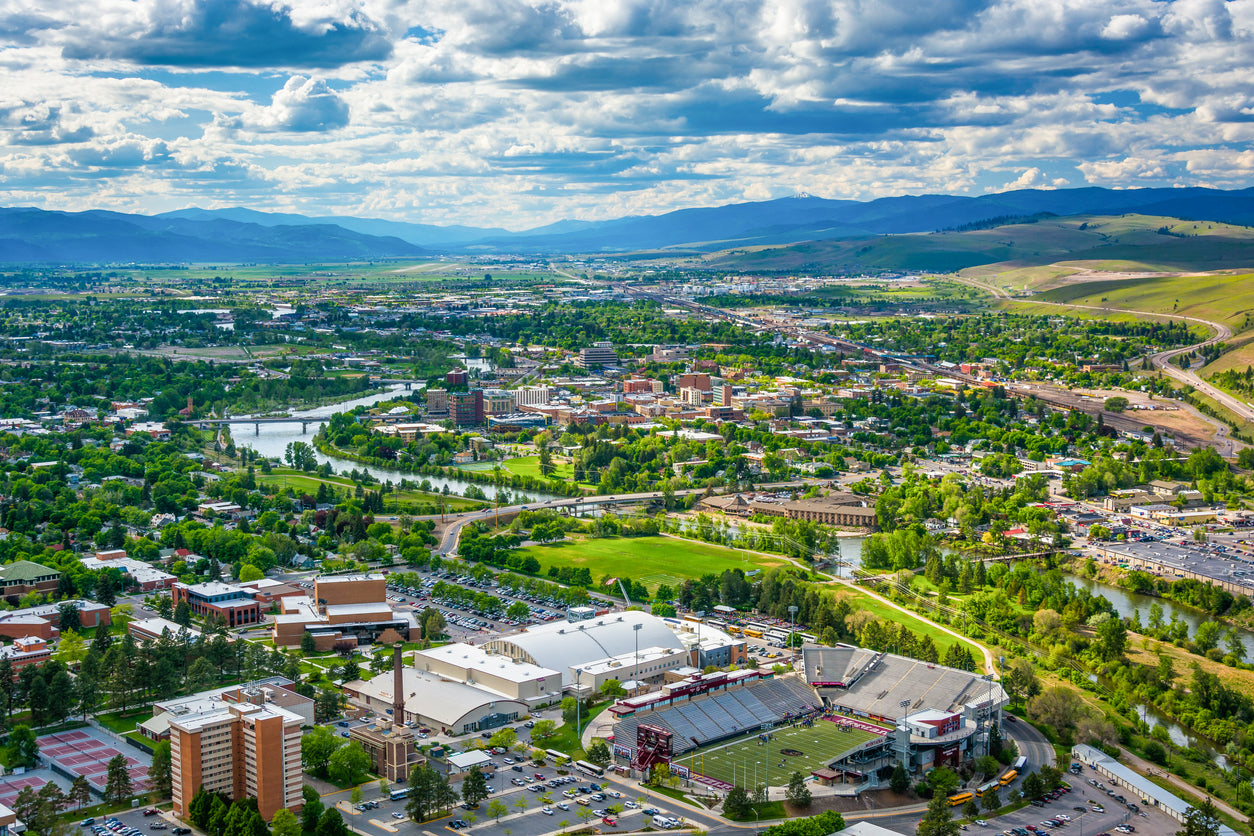 Missoula Montana - Clark Fork River - University of Montana