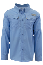 BakStaye LS Shirt-Vapor Blue / Drizzle