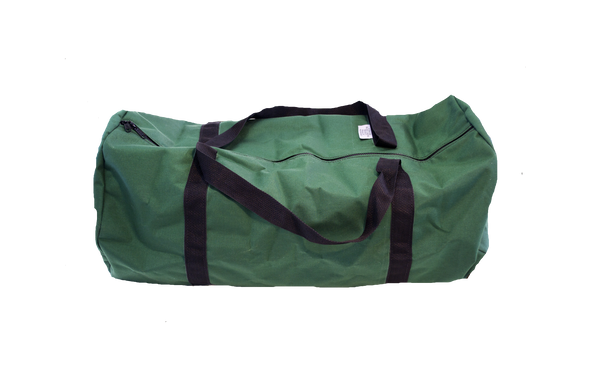 Dark green top duffle bag