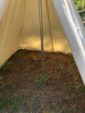 inside of tent 