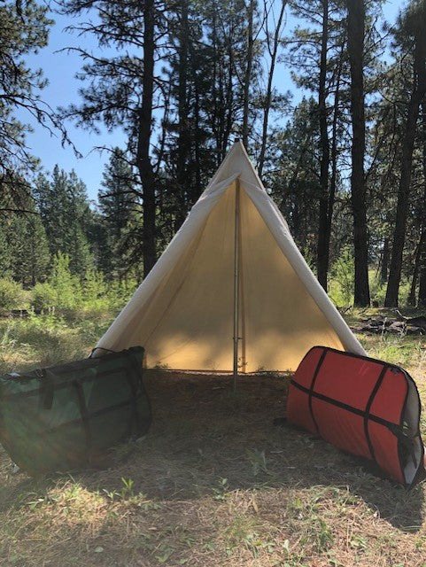 tent with trees 